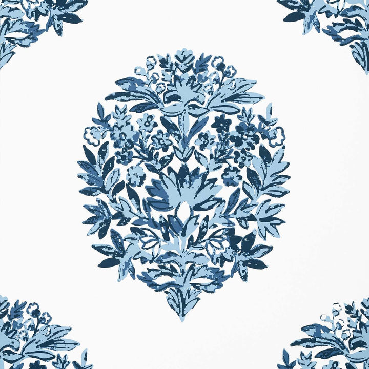 Ridgefield-Behang-Tapete-Thibaut-Blue-Rol-T14322-Selected Wallpapers