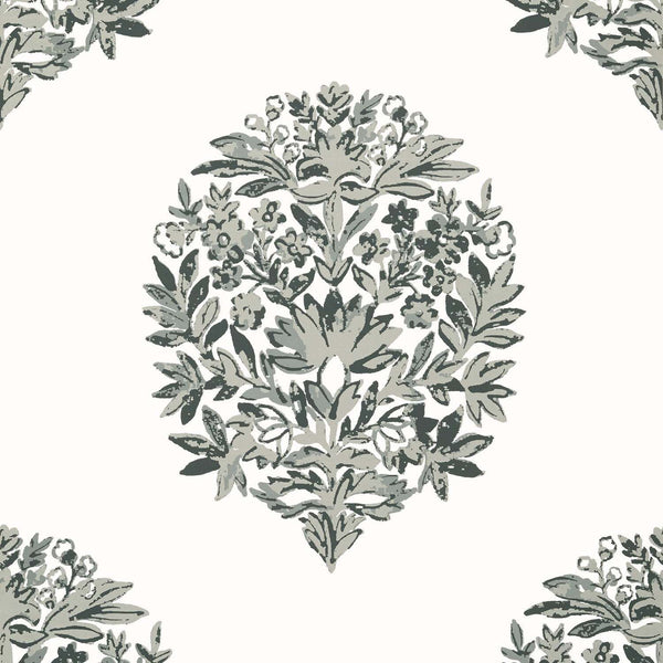Ridgefield-Wallpaper-Thibaut-Grey-Roll-T14324-Selected Wallpapers