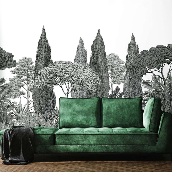 Riviera Grisaille-behang-Tapete-Isidore Leroy-Selected Wallpapers