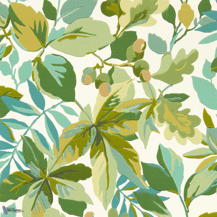 Robin's Wood-Behang-Tapete-Sanderson-Botanical Green-Rol-217223-Selected Wallpapers