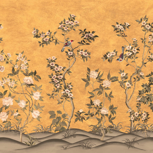 Romance-Behang-Presence-Gold-Silk Vinyl-PS101/01-Selected Wallpapers
