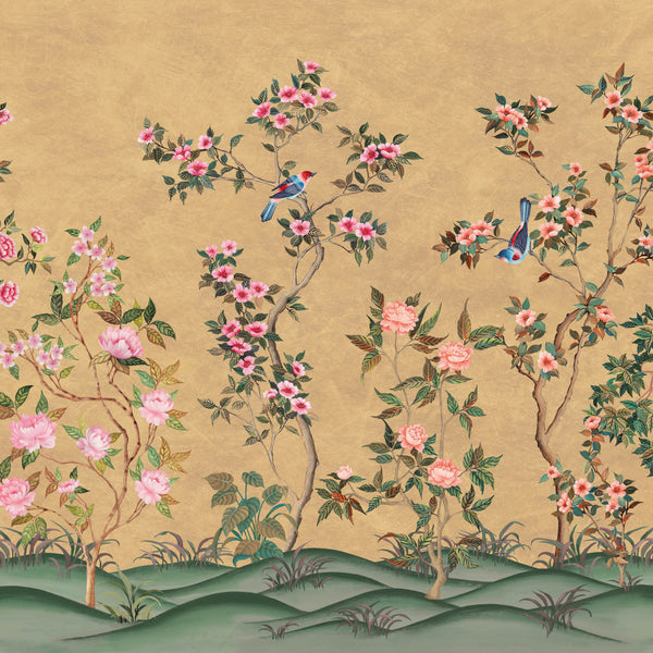 Romance-Behang-Presence-Old Ochre-Silk Vinyl-PS101/05-Selected Wallpapers