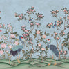 Romantic Cranes-Behang-Presence-Sky Blue-Naadloos Green Vinyl-PS100/06-Selected Wallpapers