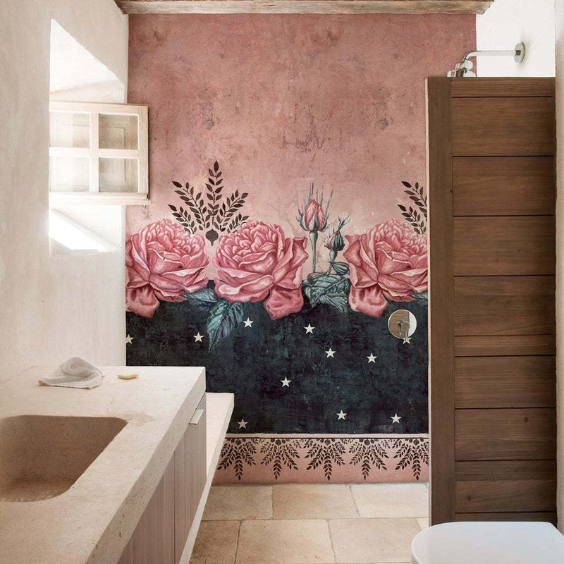 Rosa di Sera behang van Wall & Deco