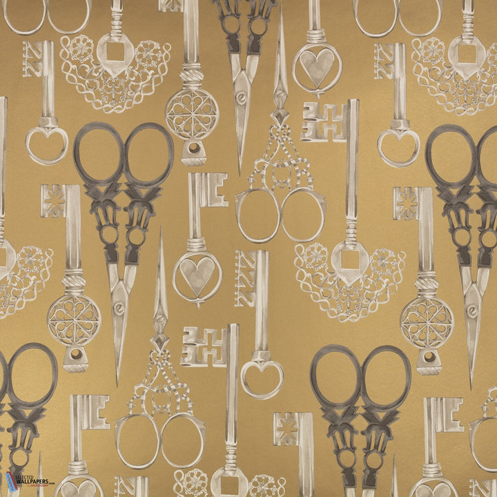 Roxanne Wallcovering-Behang-Tapete-Romo-Vintage Gold-Rol-W451/04-Selected Wallpapers