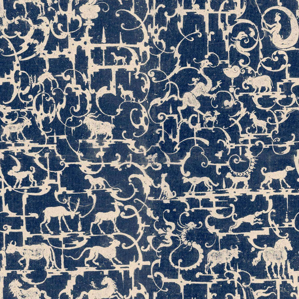 Royal Hunting-behang-Mind the Gap-Bleu-300 cm (standaard)-WP20420-Selected Wallpapers