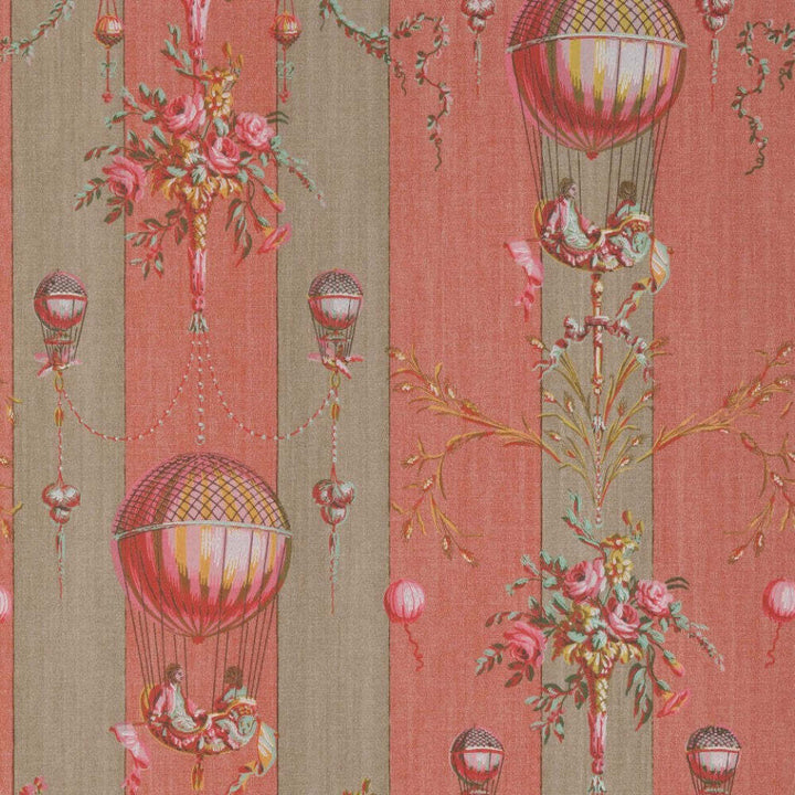 Roziere Fond Gisors-behang-Tapete-Braquenie-Corail-Rol-BP301003-Selected Wallpapers