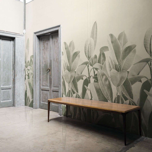 Rubber Plant-behang-Tapete-LondonArt-Selected Wallpapers