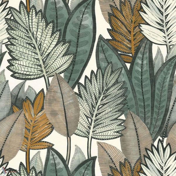 Sabal-Wallpaper-Casamance-Blanc/Celadon-Roll-74680672-Selected Wallpapers