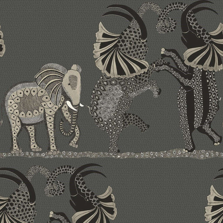 Safari Dance-Behang-Tapete-Cole & Son-Stone & Black-Rol-109/8039-Selected Wallpapers