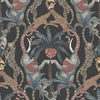 Safari Totem-Behang-Cole & Son-Blue on Charcoal-Rol-119/2008-Selected Wallpapers