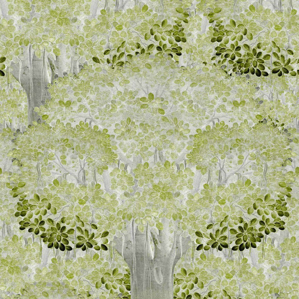 Savage Leaves-behang-Mind the Gap-Green-300 cm (standaard)-WP20445-Selected Wallpapers