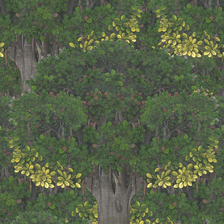 Savage Leaves-behang-Tapete-Mind the Gap-Multicolor-300 cm (standaard)-WP20466-Selected Wallpapers
