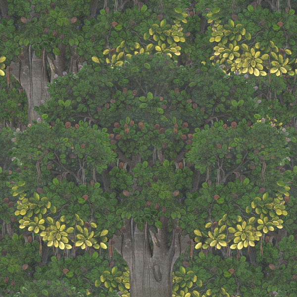 Savage Leaves-behang-Mind the Gap-Multicolor-300 cm (standaard)-WP20466-Selected Wallpapers