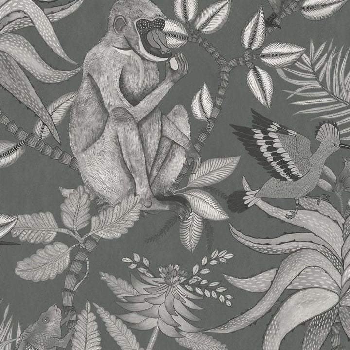 Savuti-Behang-Tapete-Cole & Son-Soot on Charcoal-Rol-109/1002-Selected Wallpapers