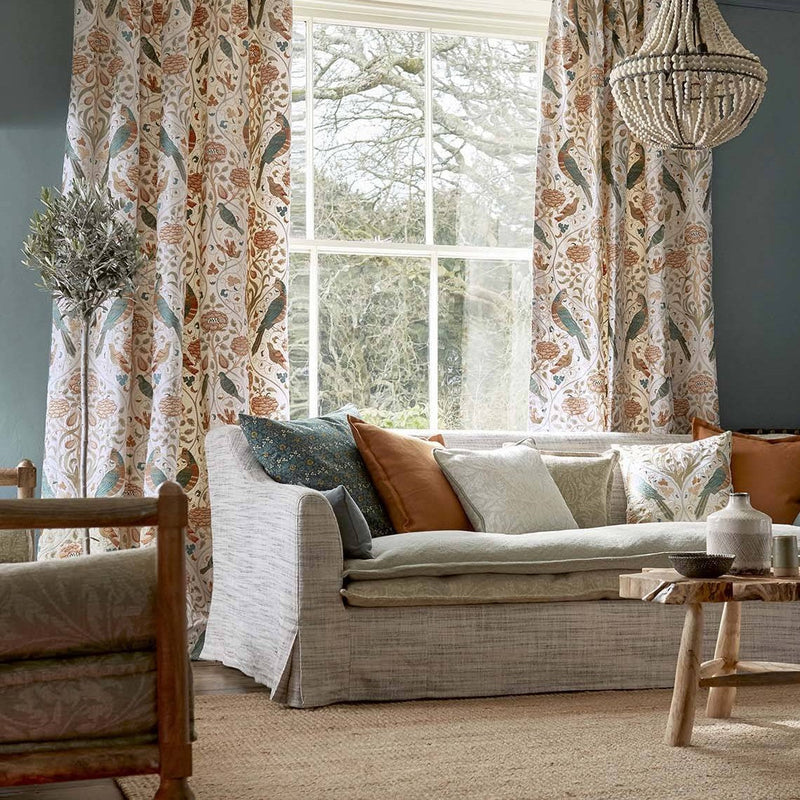 Seasons by May Embroidery Tela-Morris & Co-Selected Wallpapers