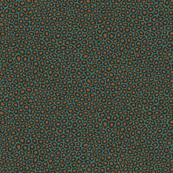 Senzo Spot-Behang-Tapete-Cole & Son-Metallic Gold & Teal-Rol-109/6033-Selected Wallpapers