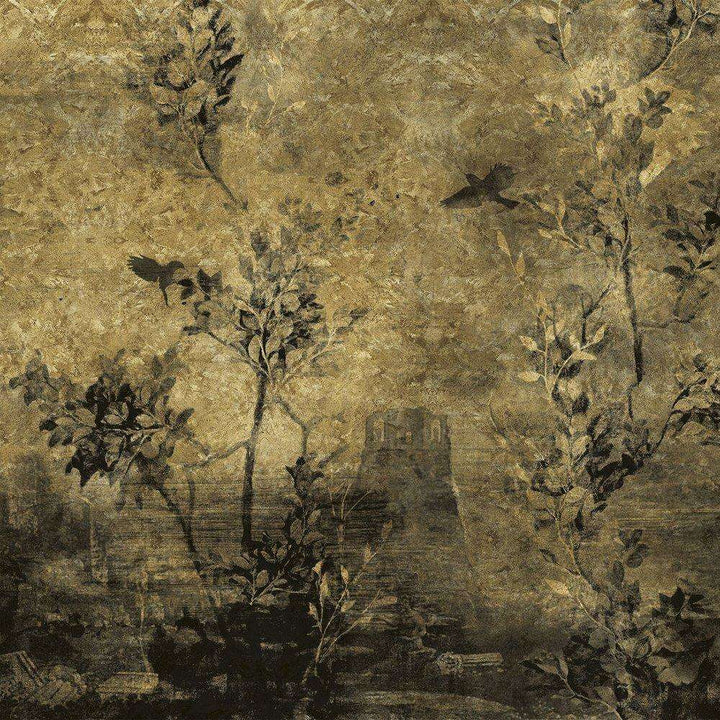 Seta-behang-Tapete-Inkiostro Bianco-Goud-Gold Leaf-INKEVEA2001-Selected Wallpapers