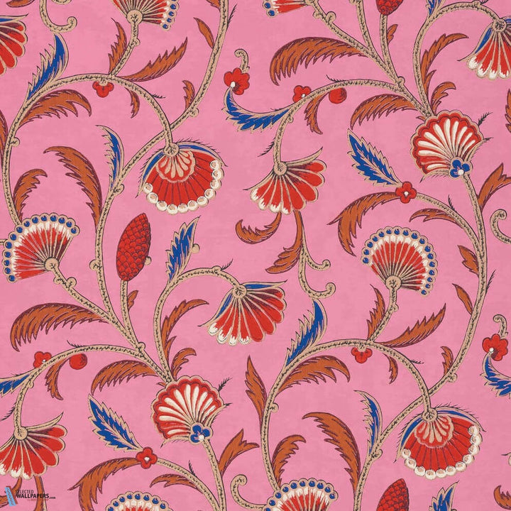 Sheherazade-behang-Tapete-Pierre Frey-Rose indien-Rol-FP618004-Selected Wallpapers