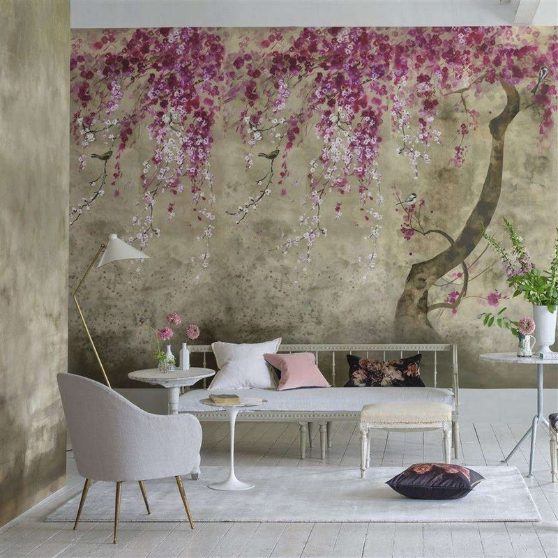 Shinsha Scene 1 wallpaper in Blossom by Designers Guild