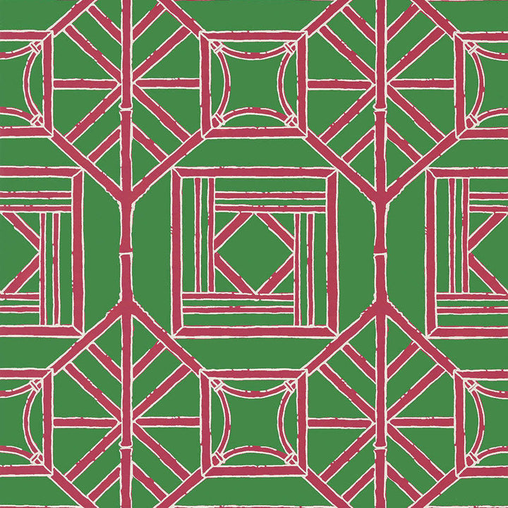 Shoji Panel-Behang-Tapete-Thibaut-Green Pink-Rol-T75517-Selected Wallpapers