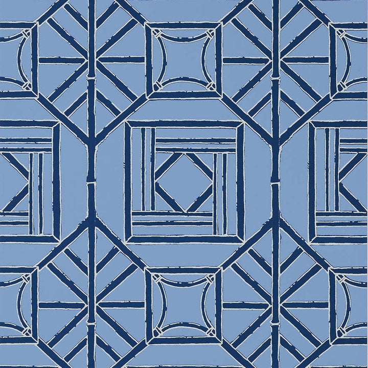 Shoji Panel-Behang-Tapete-Thibaut-Blue Navy-Rol-T75522-Selected Wallpapers