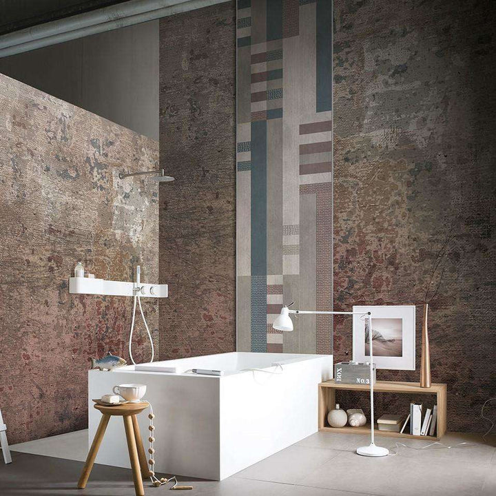 Side by Side | Fiber Glass-behang-Tapete-Inkiostro Bianco-Selected Wallpapers