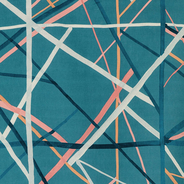 Simpatico stof-Kelly Wearstler-Teal-Meter (M1)-GWF-3711.335-Selected Wallpapers