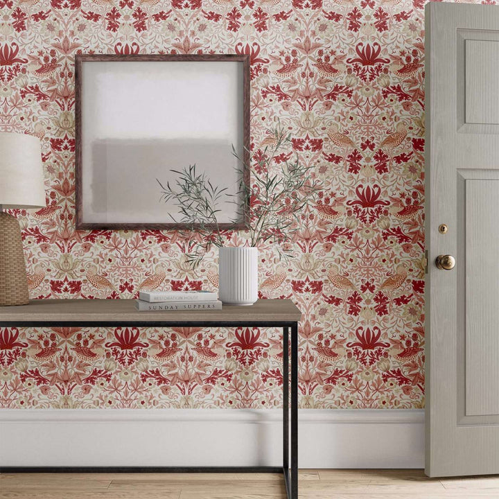 Simply Strawberry Thief-Behang-Tapete-Morris & Co-Selected Wallpapers