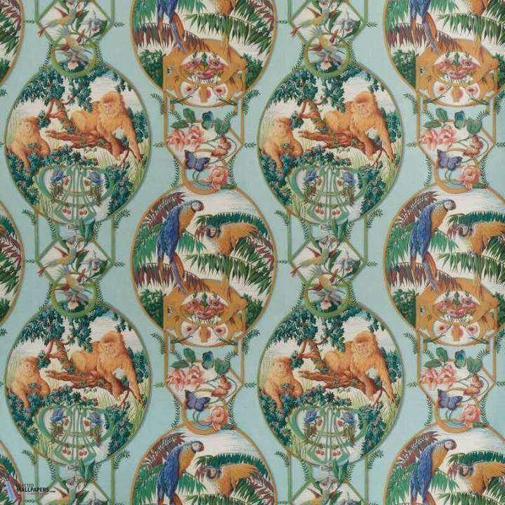 Singes en perroquets-behang-Tapete-Pierre Frey-Exotique-Meter (M1)-FP579001-Selected Wallpapers