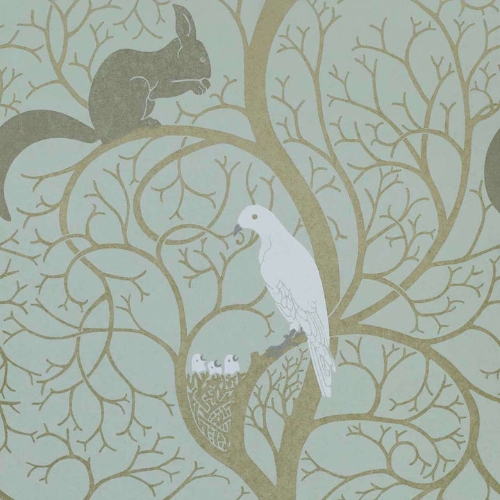 Squirrel & Dove-behang-Tapete-Sanderson-Eggshell/Ivory-Rol-DVIWSQ103-Selected Wallpapers