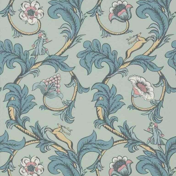 Stag Trail-behang-Little Greene-Arsenic-Rol-0245STARSEN-Selected Wallpapers