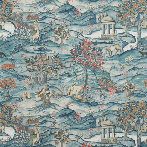 Stand Wood-behang-Zoffany-Teal/Velvet Blue-Meter (M1)-312855-Selected Wallpapers
