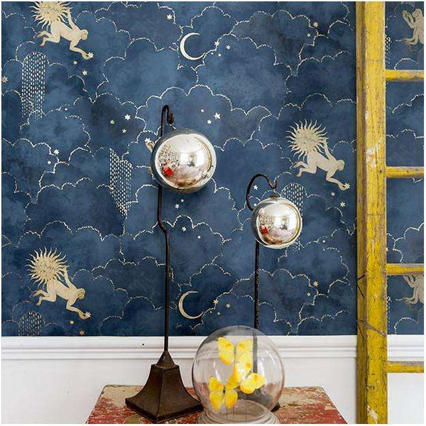 Stars and Monkeys-behang-Tapete-Les Dominotiers-Selected Wallpapers