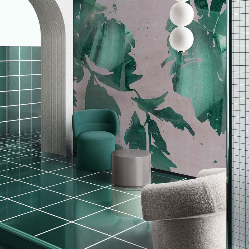 Stencil behang van Wall & Deco