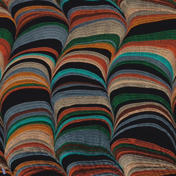 Strates stof-Casamance-Acajou Pierre Bleue-Meter (M1)-46270433-Selected Wallpapers