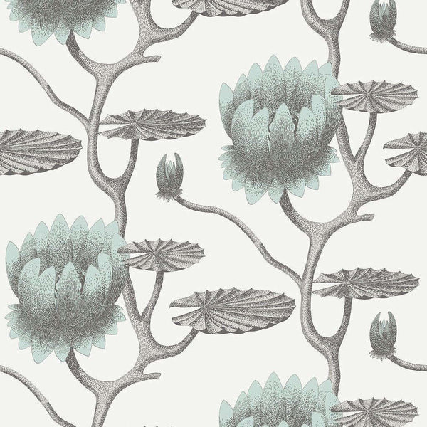 Summer Lily-behang-Cole & Son-Print Room Blue-Rol-95/4022-Selected Wallpapers