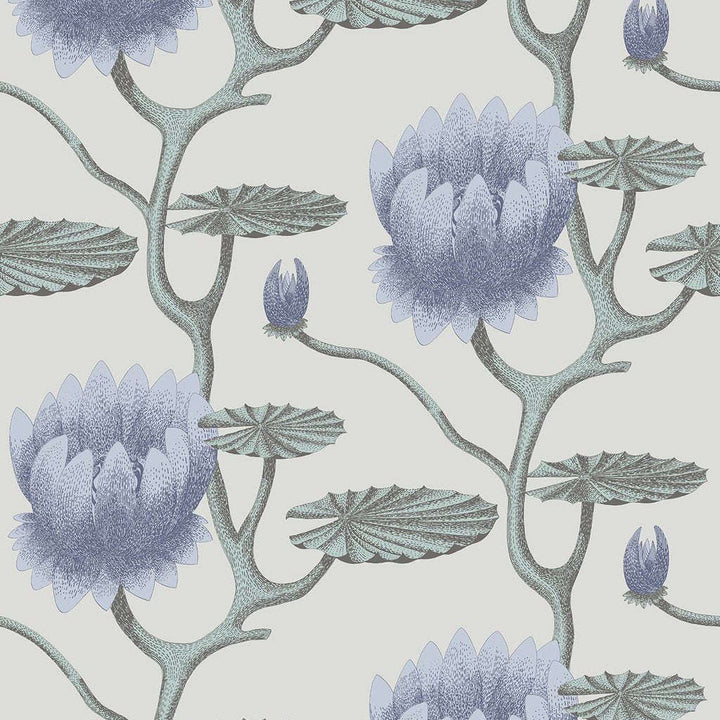 Summer Lily-behang-Tapete-Cole & Son-Hyacinth Blue-Rol-95/4024-Selected Wallpapers