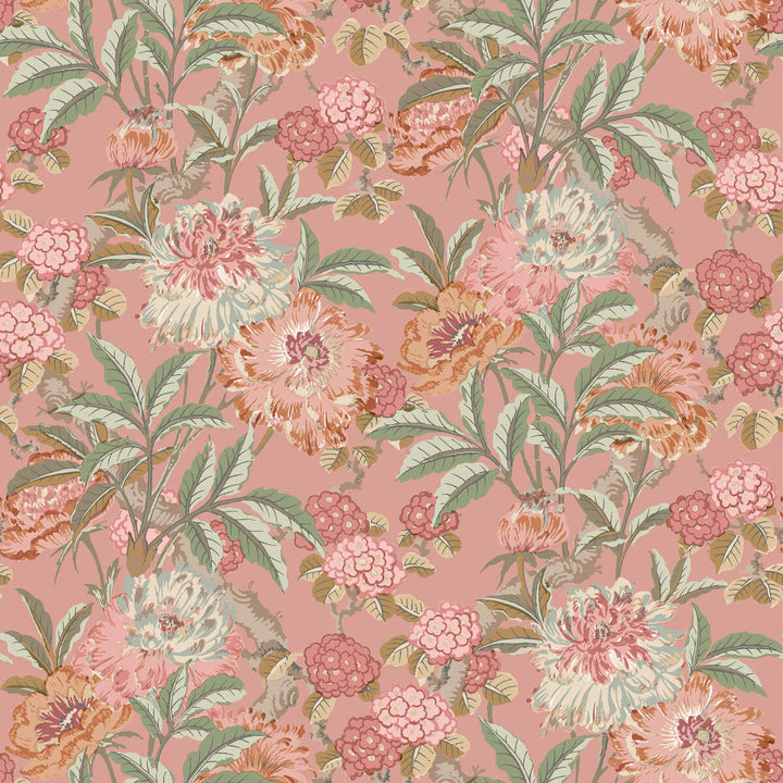 Summer Peony-Behang-Tapete-GP&J Baker-Red-Rol-BW45095.2-Selected Wallpapers