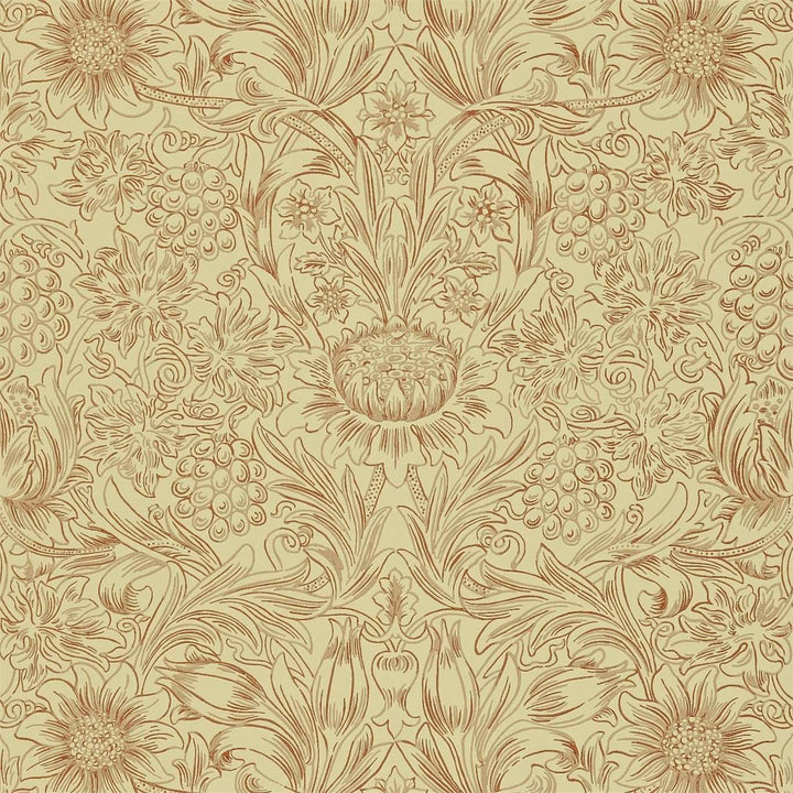 Sunflower Edge-behang-Tapete-Morris & Co-Red/Biscout-Rol-210473-Selected Wallpapers