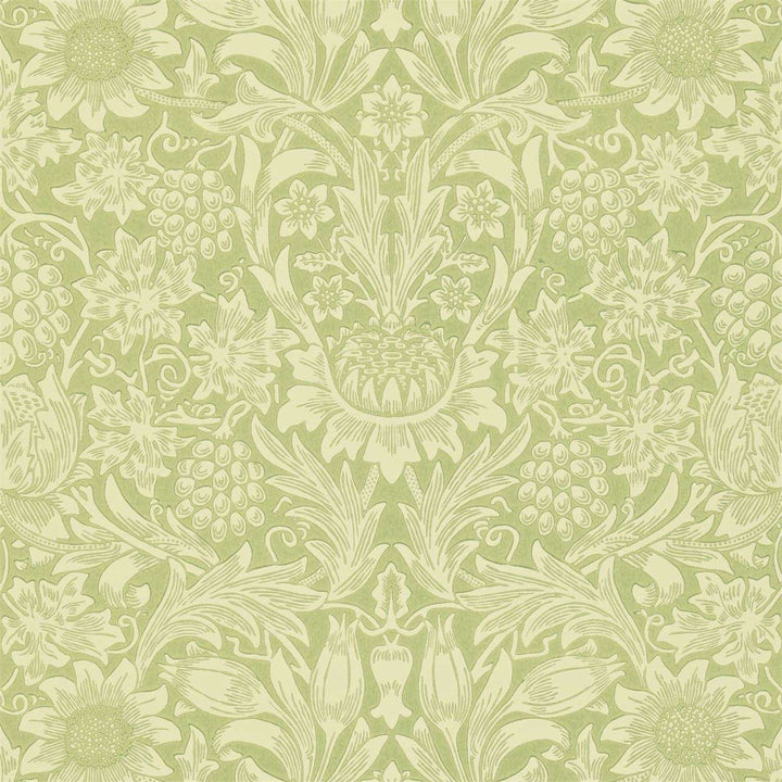 Sunflower Edge-behang-Tapete-Morris & Co-Pale Green-Rol-210477-Selected Wallpapers