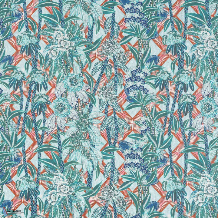 Swahali Petite-behang-Tapete-Pierre Frey-Turquoise-Meter (M1)-FP539004-Selected Wallpapers