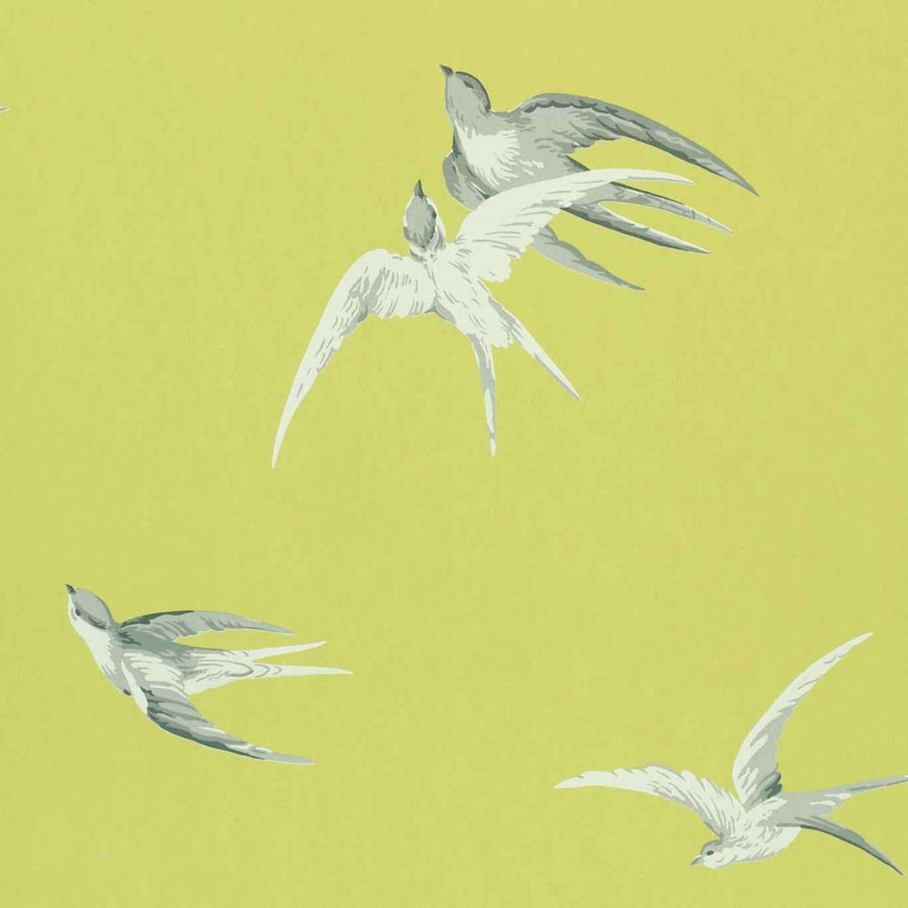 Swallows-behang-Tapete-Sanderson-Lime-Rol-DVIWSW101-Selected Wallpapers