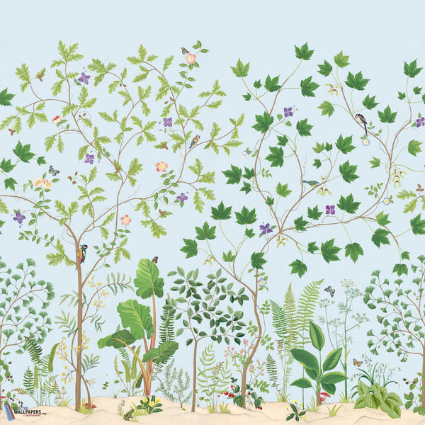 Sycamore and Oak-Wallpaper-Sanderson-Sky Blue-Roll-217212-Selected Wallpapers