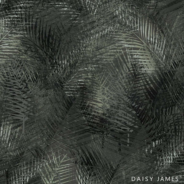 The Areca behang-behang-Daisy James-Grey-Vinyl-M2-Selected Wallpapers & Interiors