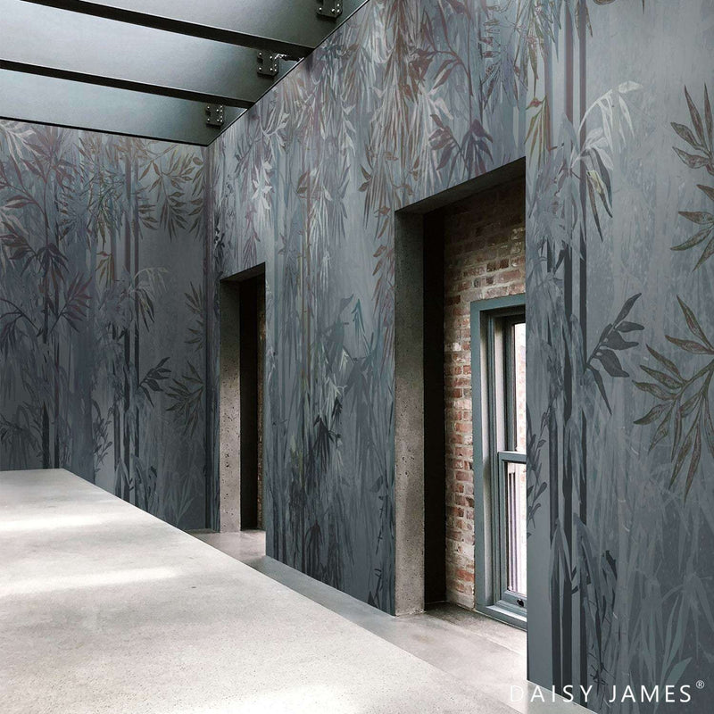 The Bamboo Blue behang van Daisy James