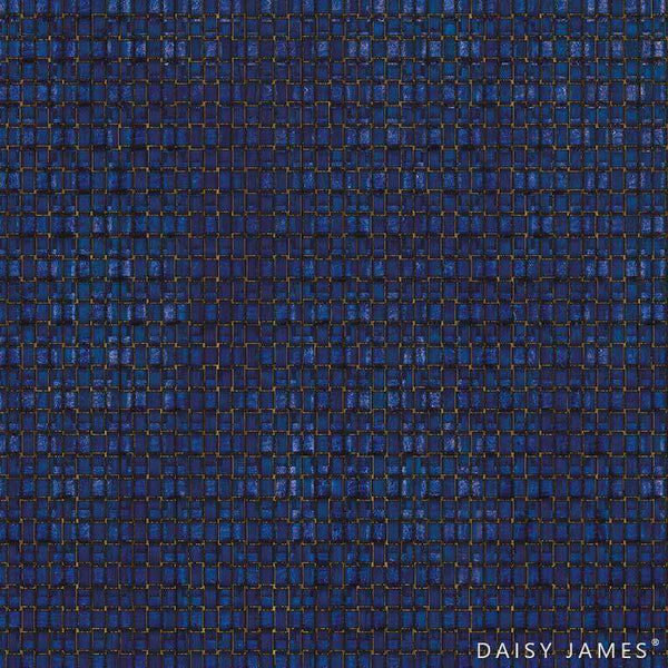 The Berlin Blue behang-Behang-Daisy James-Vinyl-Blue-M2-Selected Wallpapers & Interiors