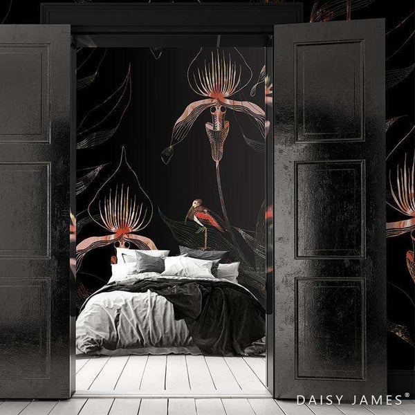 The Black Orchid behang-behang-Daisy James-Selected Wallpapers & Interiors