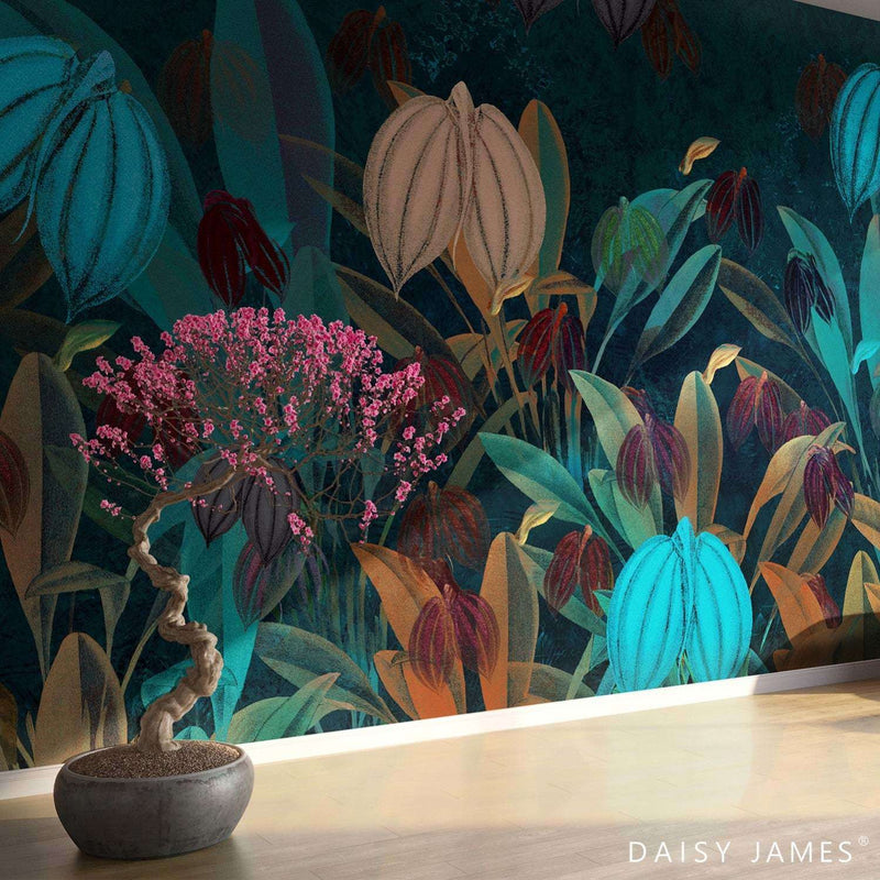 The Blue Cherry wallpaper by Daisy James