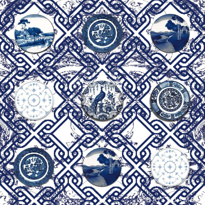 The Blue Delft NO 1-behang-Tapete-Daisy James-Original-Vinyl-DJ10-Selected Wallpapers